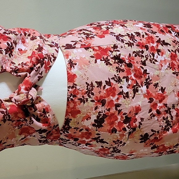 WAYF Pink Floral Tie-Front Cutout Dress - Picture 5 of 12